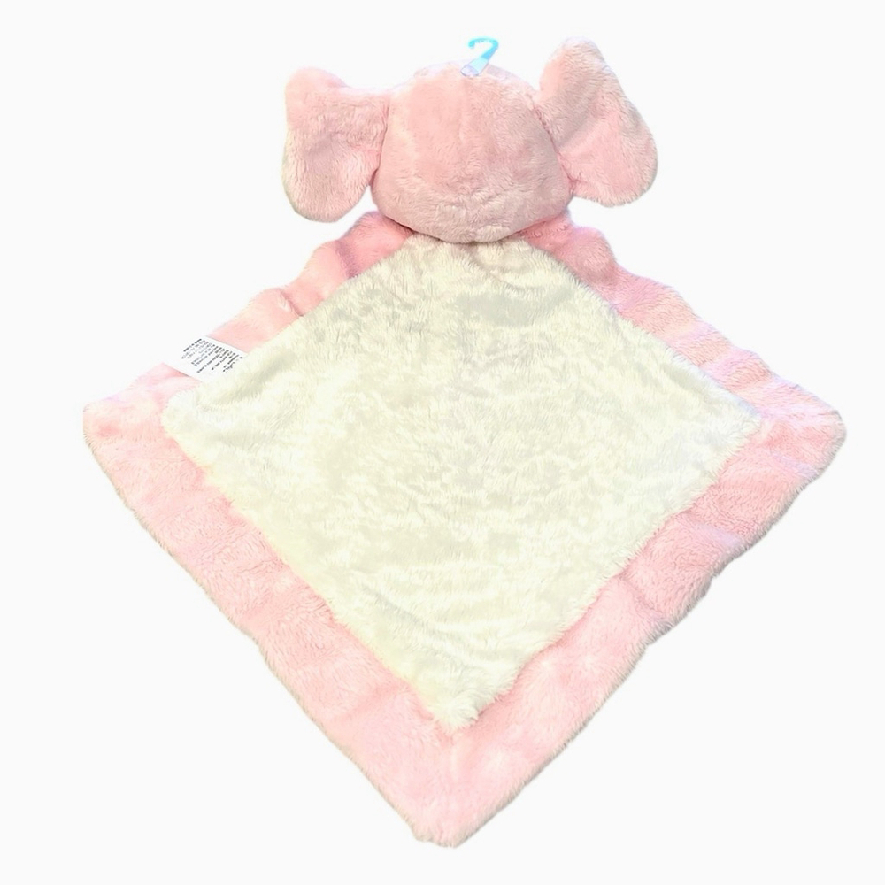 Baby Ganz Jellybean Elephant Lovey Plush Mini Blankie She is Fierce Pink NWT - Picture 5 of 13